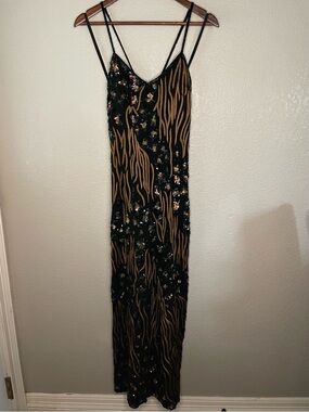 Cassandra Stone | Dresses | Nwt Cassandra Stone Silk Pink Dress W Lace  Overlay Details Beads Halter Top | Poshmark